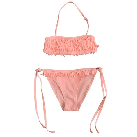 Fringe Coral Two Piece Swimsuit/ Bikini - Picture 1 of 5